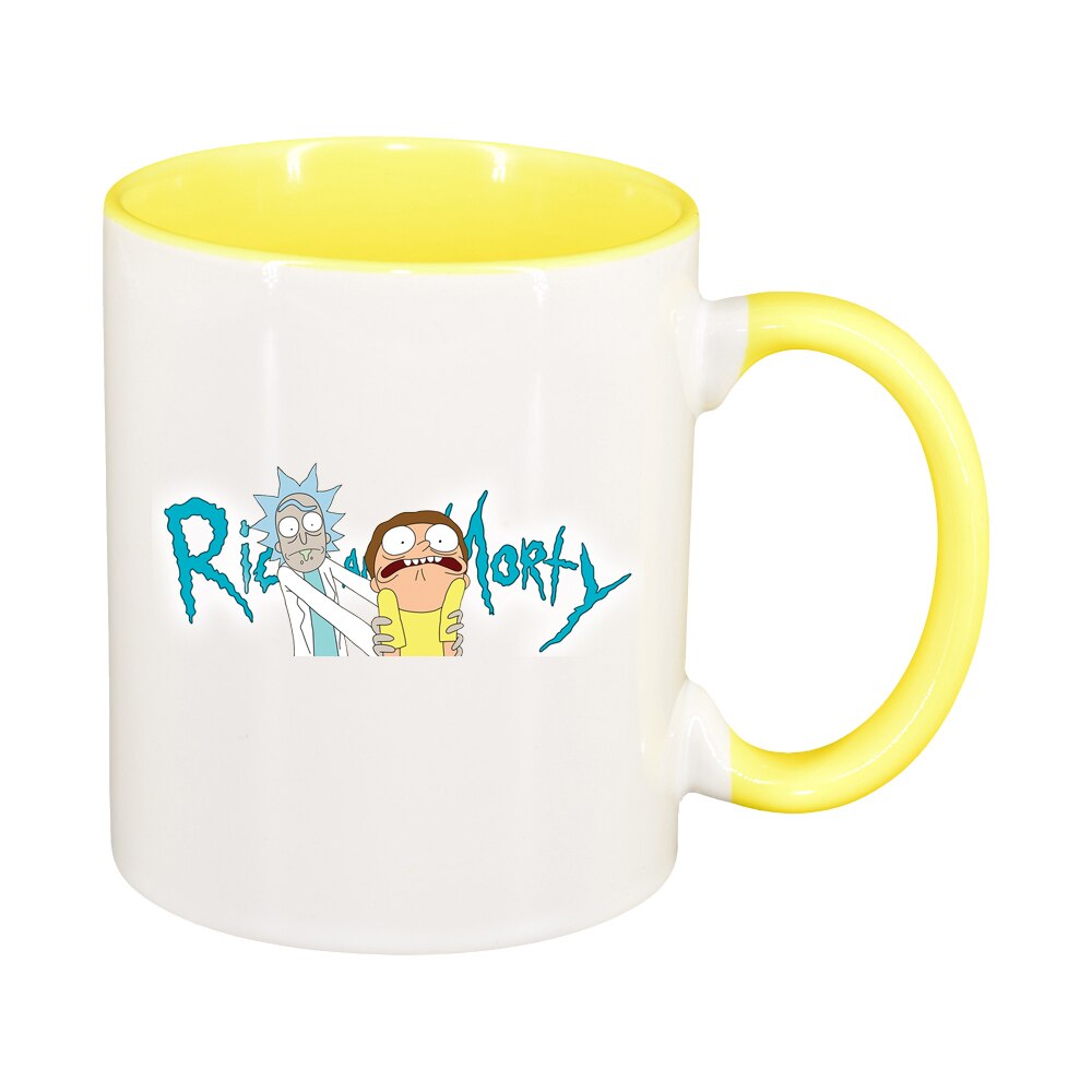 Cana Rick and Morty, interior galben, 330ml, D1410