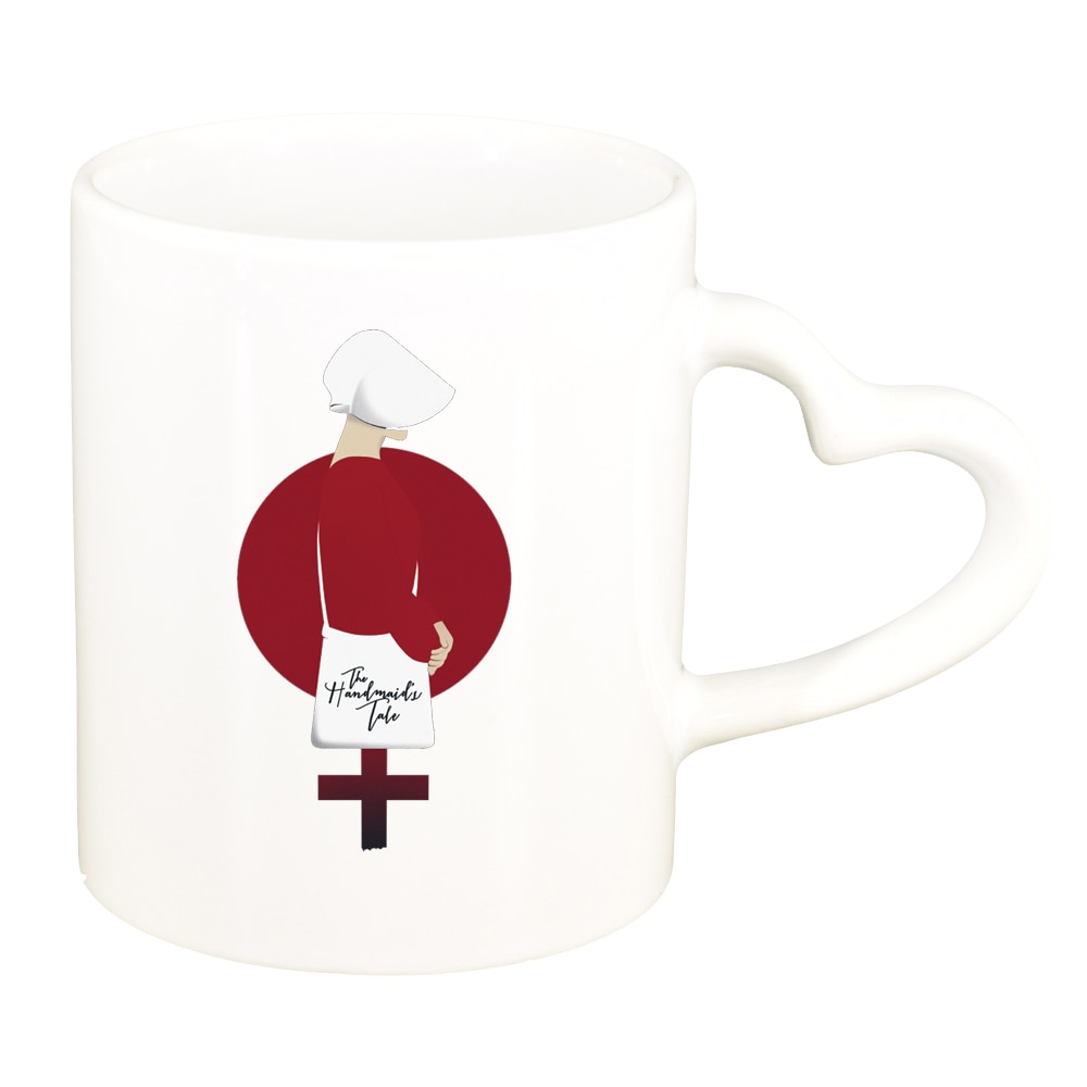 Cana The handmaid's Tale, alb, maner inima, 330ml, D1416