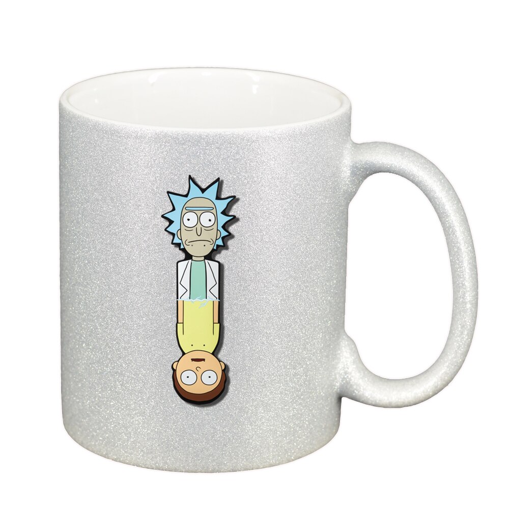 Cana Rick and Morty, argintiu sidefata glitter, 330ml, D1412