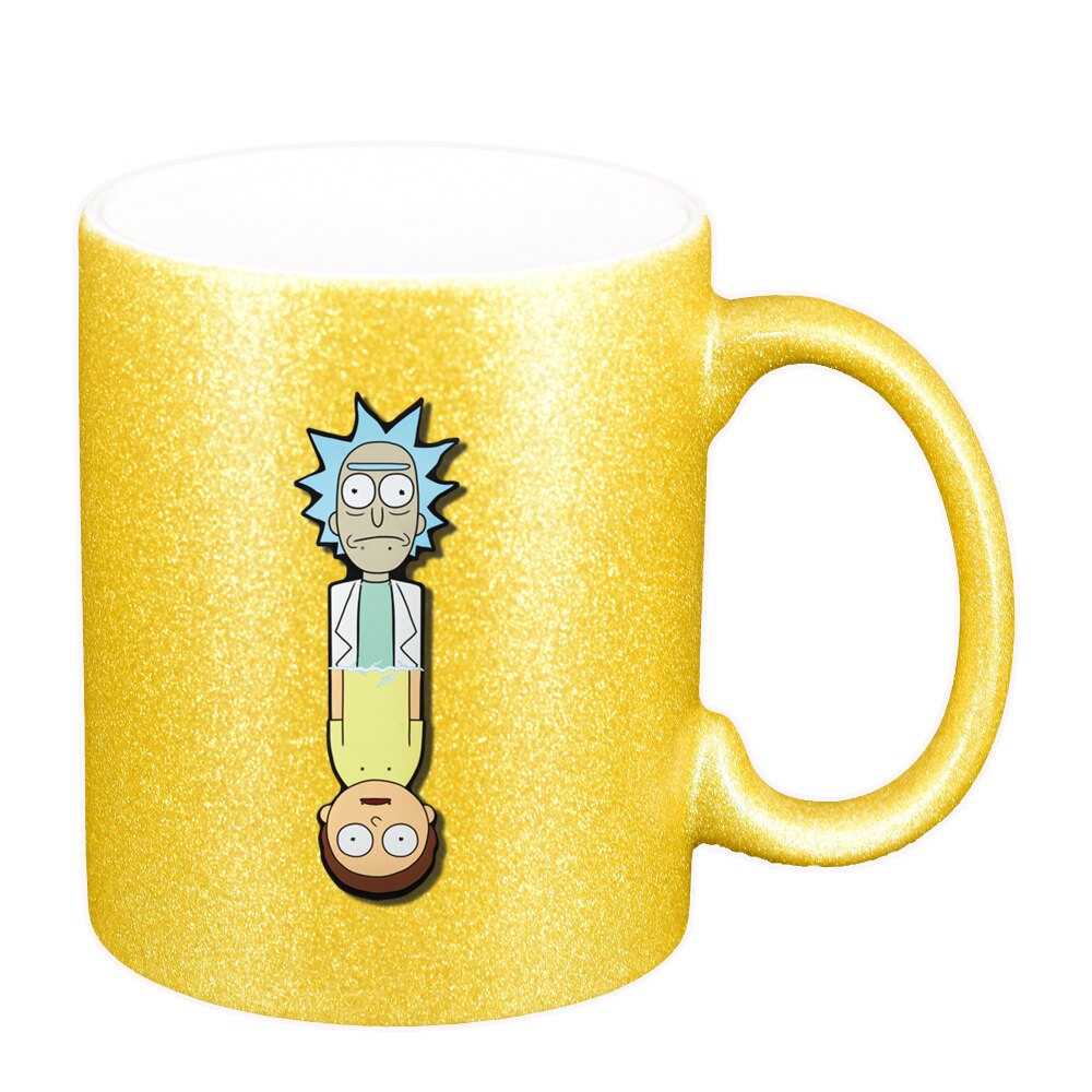 Cana Rick and Morty, auriu sidefata glitter, 330ml, D1412