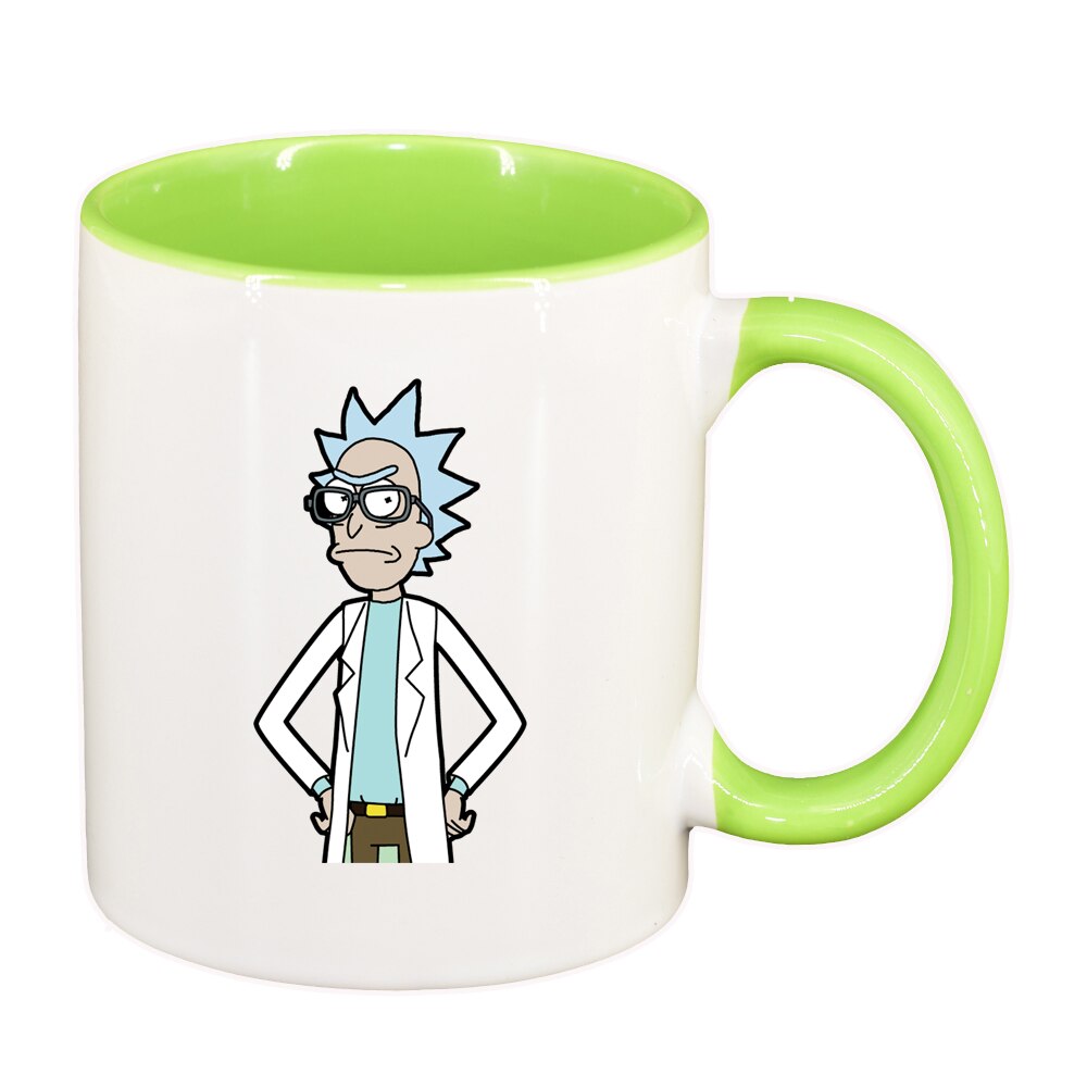 Cana Rick and Morty, interior verde deschis, 330ml, D1413