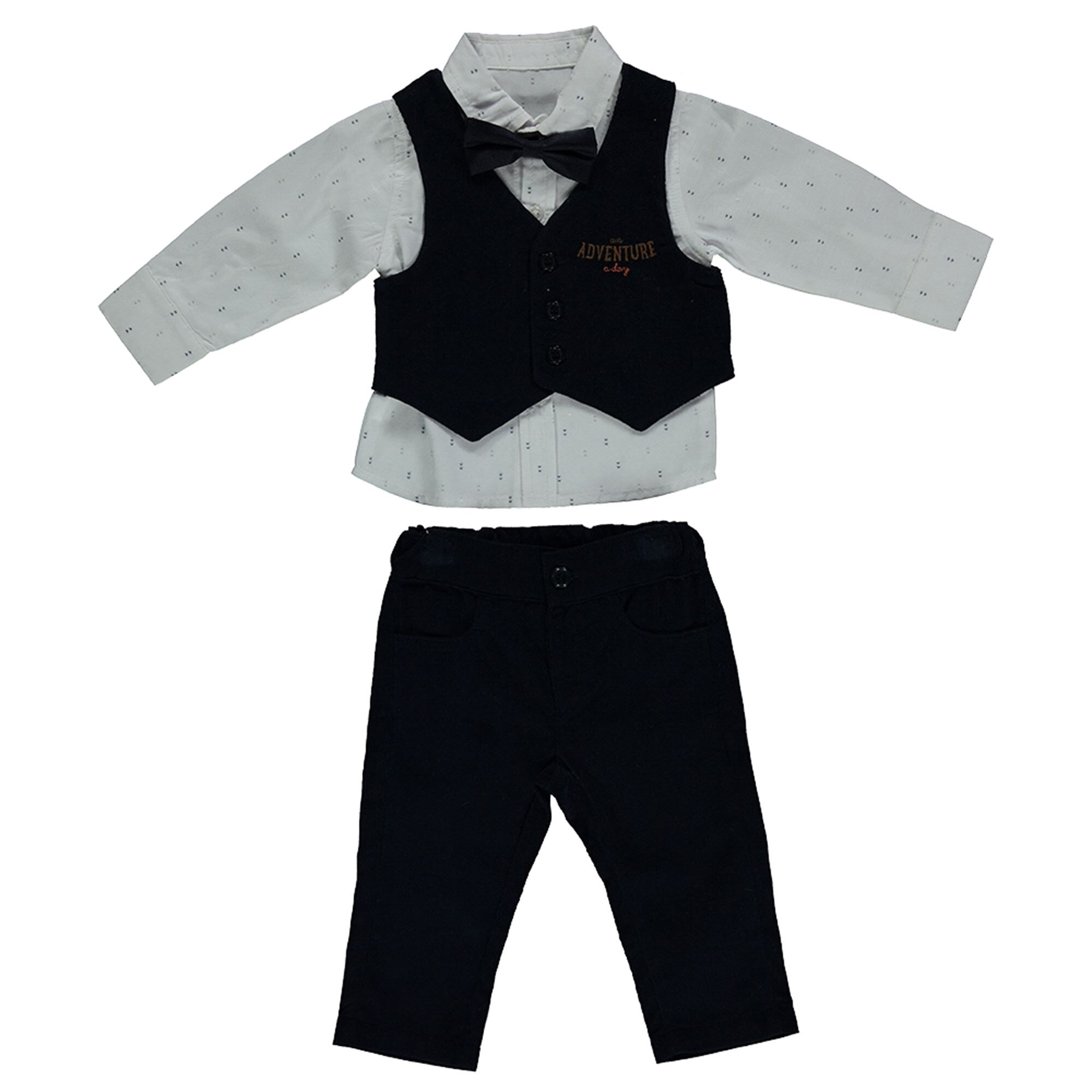 Set elegant 4 piese Bebetto, Brown Bears, Bleumarin