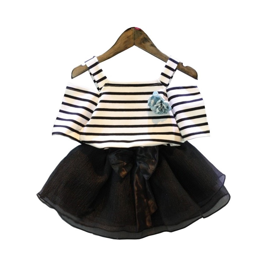 Compleu vara Rainbow, Chantal, negru cu alb