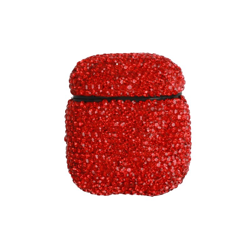 Husa protectoare pentru AirPods diamonds red