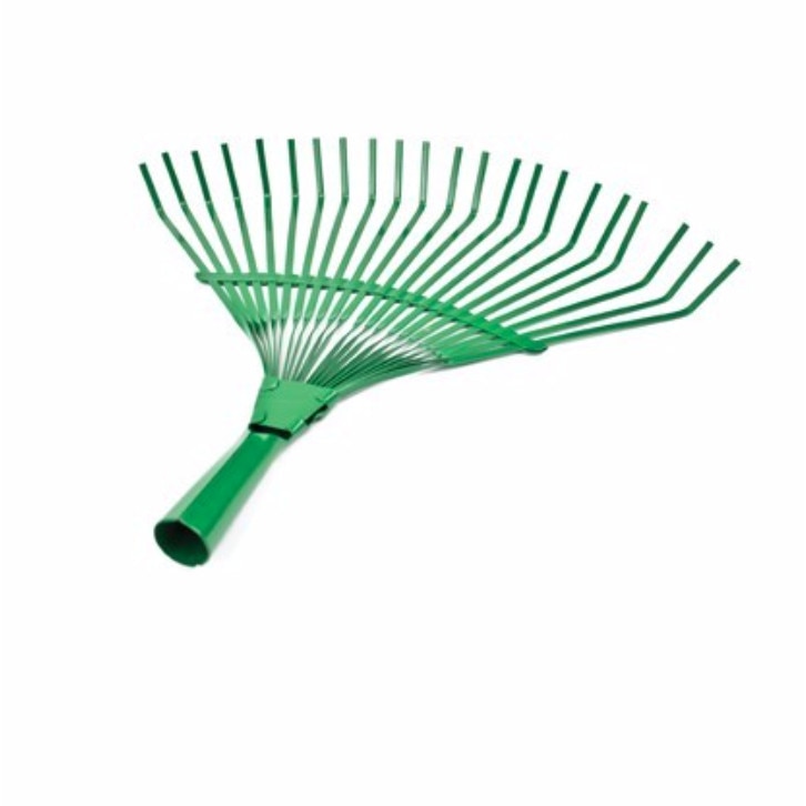 Grebla din otel carbon, vopsit verde cu 22 dinti pentru frunze