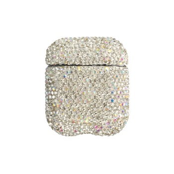 Husa protectoare pentru AirPods diamonds silver Husa protectoare pentru AirPods diamonds silver