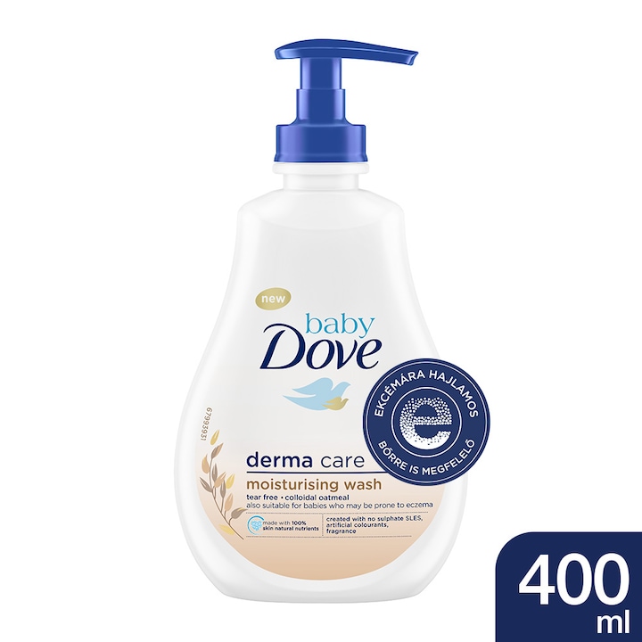 Baby Dove Derma Care fürdető, 400 ml