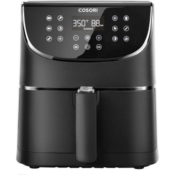 Friteuza cu aer cald Cosori Premium, AirFryer, 3.5 L, 1500 W, 11 Functii, termostat reglabil 77-205°C, 220V-240V, Panou comanda Touch screen, Gatire fara ulei, Negru Friteuza cu aer cald Cosori Premium, AirFryer, 3.5 L, 1500 W, 11 Functii, termostat reglabil 77-205°C, 220V-240V, Panou comanda Touch screen, Gatire fara ulei, Negru