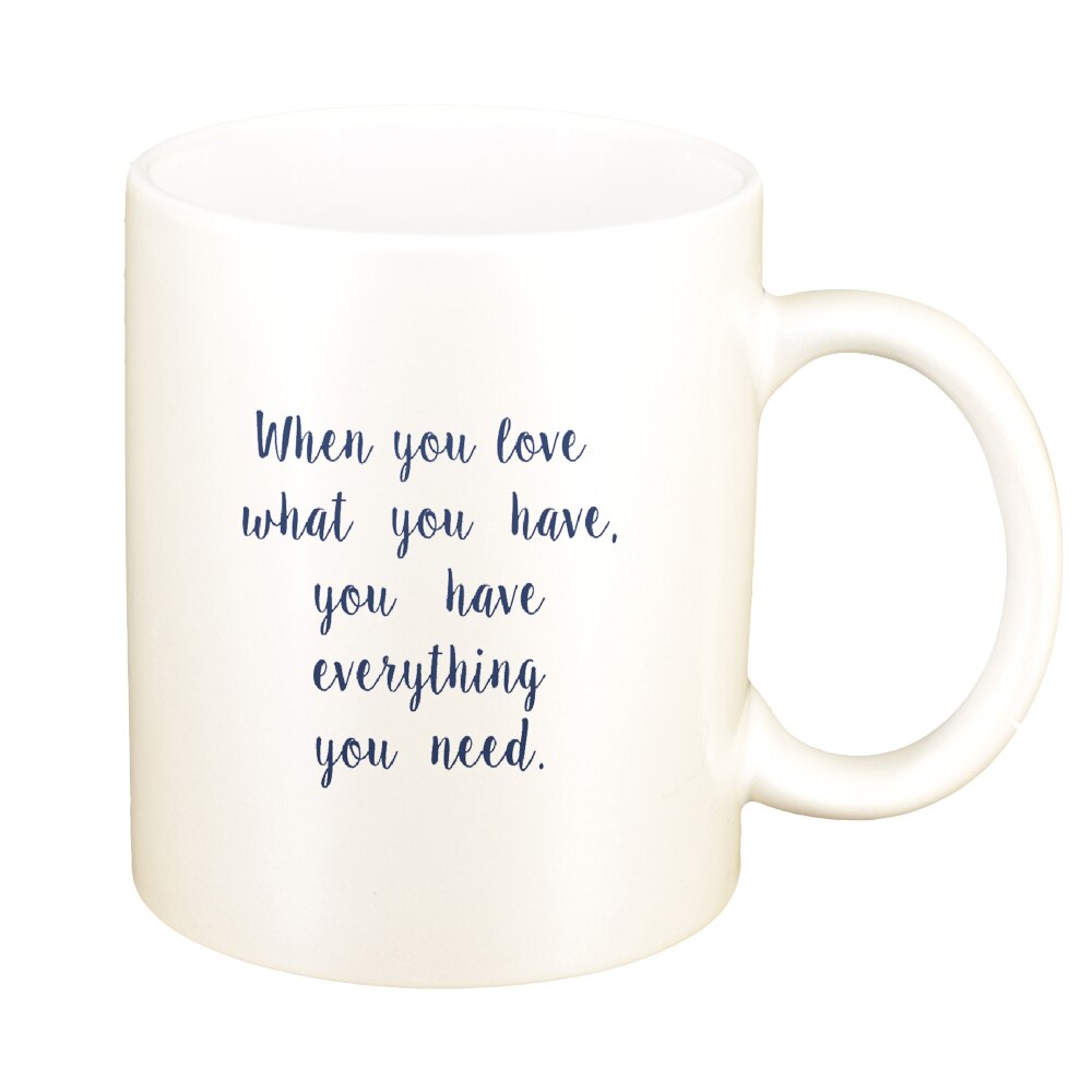 Cana cu mesaj When you Love, alb sidefata, 330ml, D1420