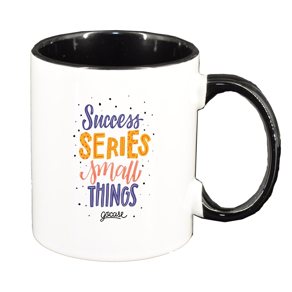 Cana cu mesaj Succes series, interior negru, 330ml, D1425