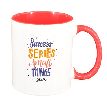 Cana cu mesaj Succes series, interior rosu, 330ml, D1425 Cana cu mesaj Succes series, interior rosu, 330ml, D1425