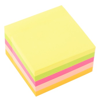 Cub notite adezive D.rect Office, 76 x 76 mm, 400 file, 5 culori neon Cub notite adezive D.rect Office, 76 x 76 mm, 400 file, 5 culori neon
