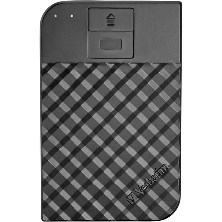 HDD extern Verbatim Secure Fingerprint 2TB, Encriptare hardware AES 256bit cu acces amprenta, USB 3.1 Type-C, Negru