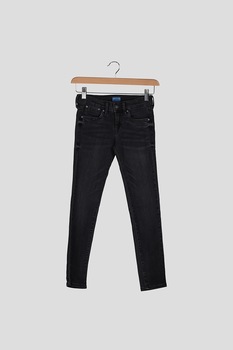 Pepe Jeans London, Blugi drepti cu aspect decolorat, Negru, 105 CM Pepe Jeans London, Blugi drepti cu aspect decolorat, Negru, 105 CM