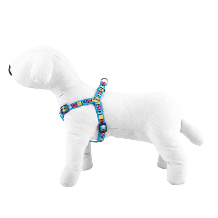 Hám kutyáknak, Happet, Nylon, 2,5 cm, kék