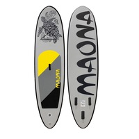 Set placa gonflabila Stand Up Paddle Board Maona, ECD Germany, 308 x 76 x 10 cm, gri, pana la 120 kg