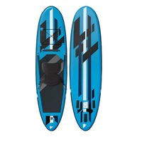 Set placa gonflabila Stand Up Paddle Board & Caiac, ECD Germany, 305 x 78 x 15 cm, albastru, pana la 120 kg