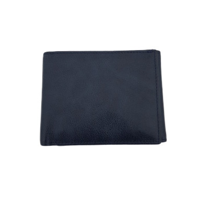 Мъжки портфейл, IVN, Син, 100% естествена кожа 12x2.5x10 см