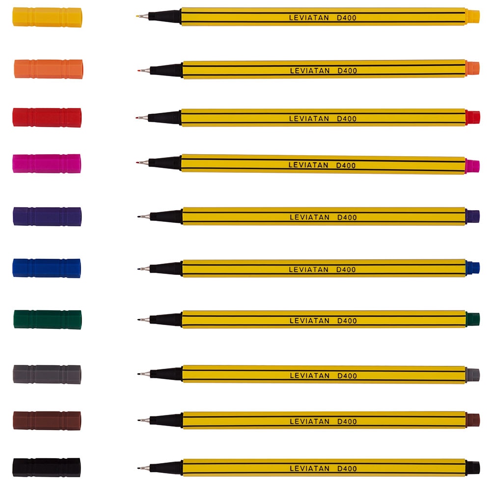 Fineliner Leviatan D400, 10 culori/set