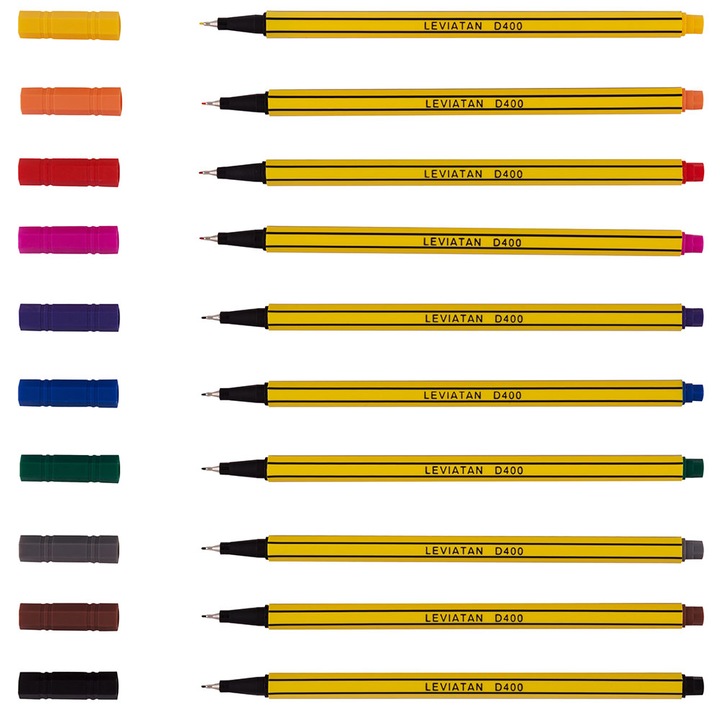 Fineliner Leviatan D400, 10 цвята/компл