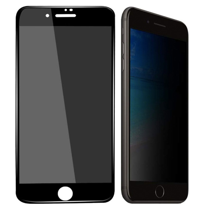 Защитно стъклено фолио, съвместимо с iPhone SE 2 2020, Privacy, Full Screen, Full Cover