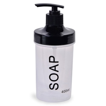 Dispenser pentru sapun, transparent, 400ml Dispenser pentru sapun, transparent, 400ml