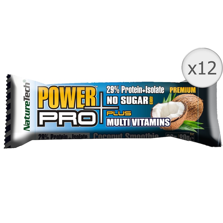 baton energizant power pro plus 29 proteina fara zahar vitamine cu aroma de cocos nature tech 12 buc x 80g imagen 39_0_
6