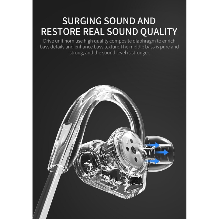 Слушалки Techstar K98, Bluetooth 4.1, Wireless, HiFi, CSR чип, Червен