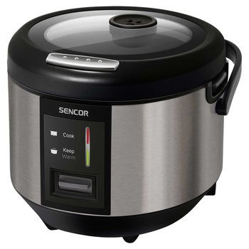 Aparat de fiert orez Sencor SRM 1890SS, 700 W, 1.8 l, Negru/Argintiu Aparat de fiert orez Sencor SRM 1890SS, 700 W, 1.8 l, Negru/Argintiu