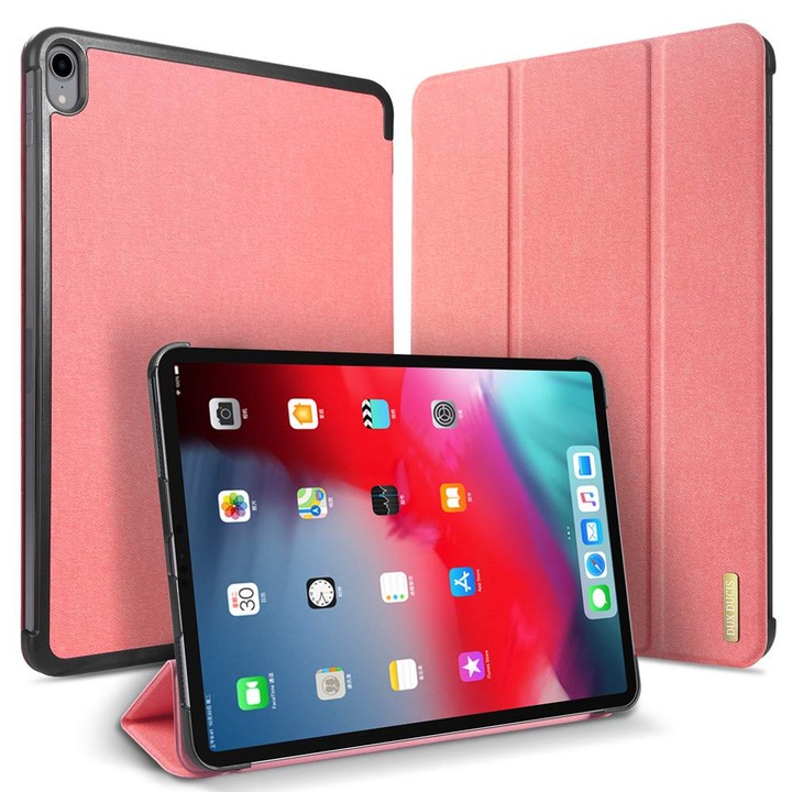 DUX DUCIS Domo Tablet Cover állítható állvány és a Smart Sleep funkció Apple iPad Pro 12.9 2018 rózsaszín