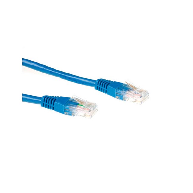 Cablu internet patchcord Ewent UTP CCA, CAT 6, RJ-45 - RJ-45, 10 m, Albastru, Bulk