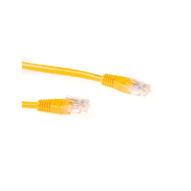 Cablu internet patchcord Ewent UTP CCA, CAT 6, RJ-45 - RJ-45, 10 m, Galben, Bulk