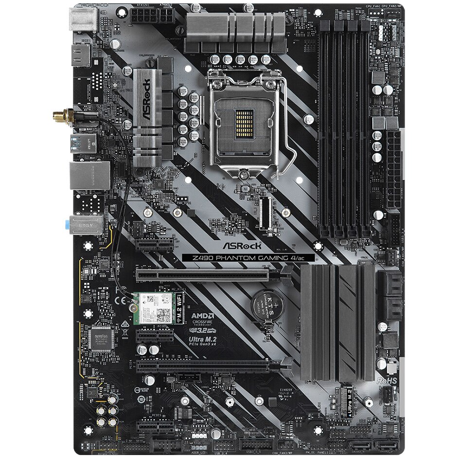 Placa de baza ASRock Z490 PHANTOM GAMING 4/AC, Socket 1200