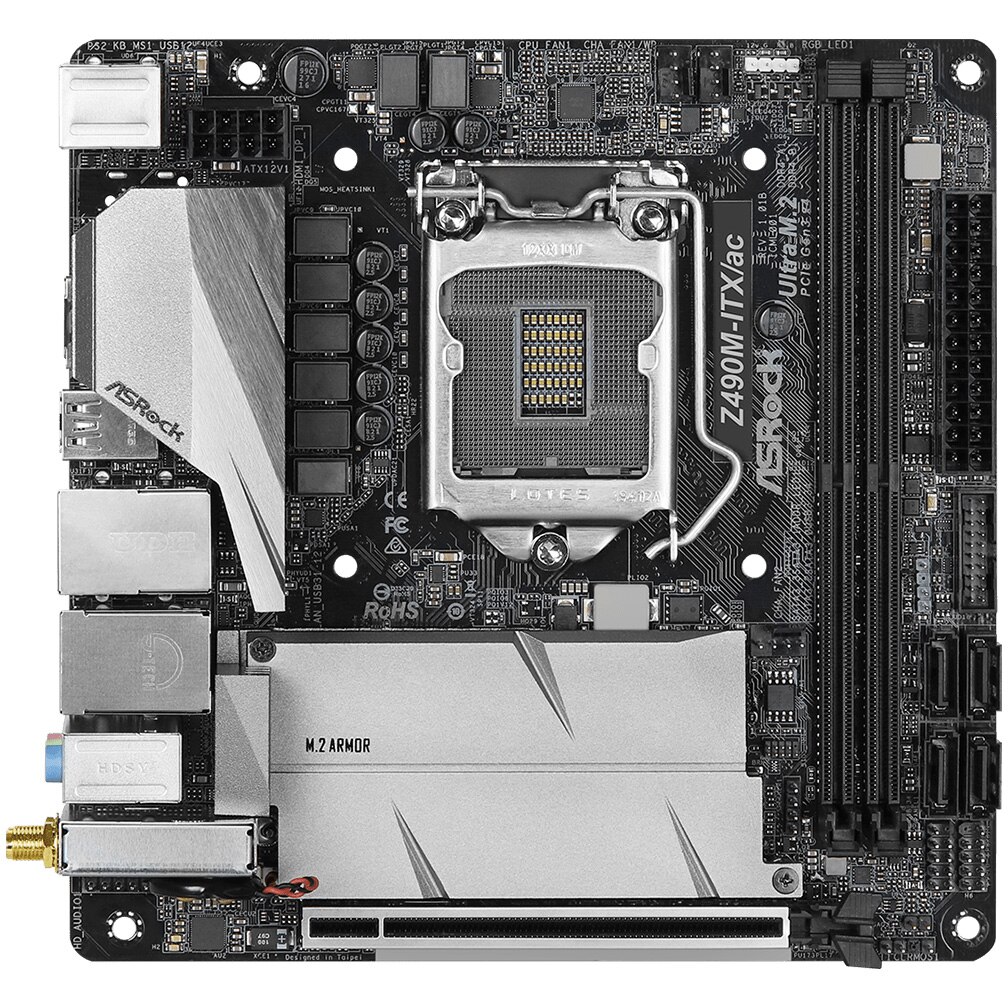 Placa de baza ASRock Z490M-ITX/AC, Socket 1200