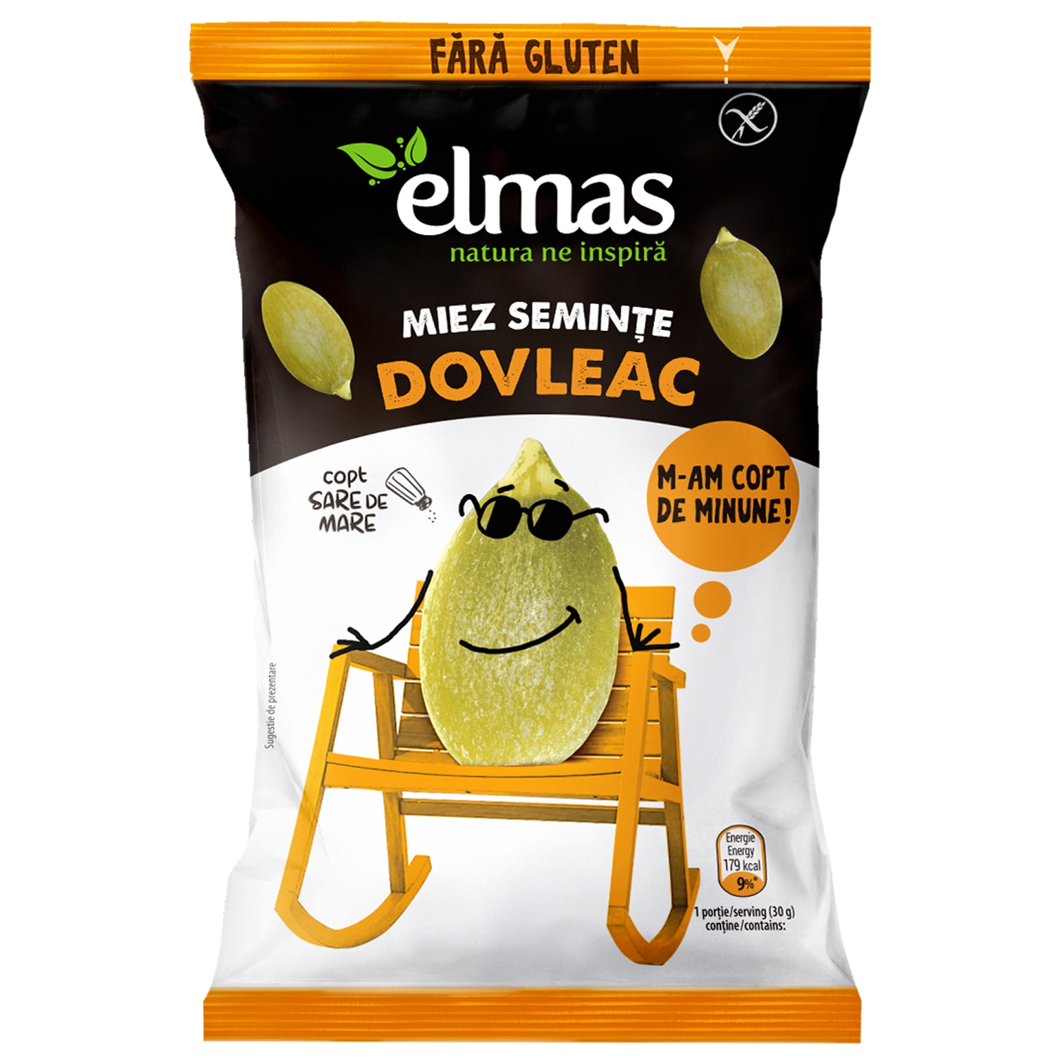 Miez seminte dovleac coapte cu sare Elmas 80g