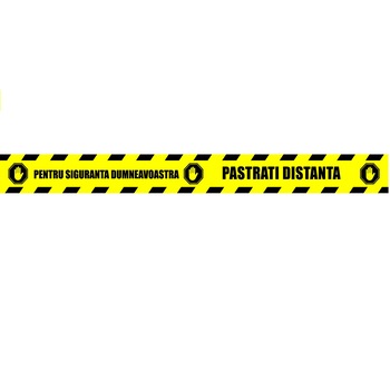 Stickere pentru Podea - Preventie Coronavirus - Pastrati Distanta - set 5 bucati - 100X10 cm Stickere pentru Podea - Preventie Coronavirus - Pastrati Distanta - set 5 bucati - 100X10 cm