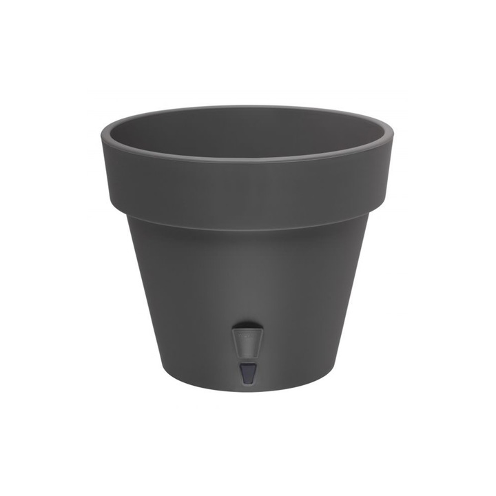 Саксия с напоителна система SANTINO Latina, ⌀32.5 см, 14.5 L, Антрацит