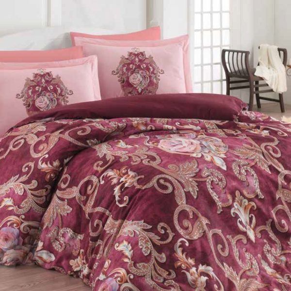 Lenjerie de pat Claret, 100% Bumbac, 6 piese, 2 persoane, 240X260 /70X70