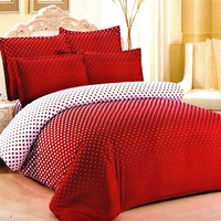 set lenjerie bumbac satinat 2 fete 4 piese pat 2 persoane model puncte rosu imagen 50_1_
0