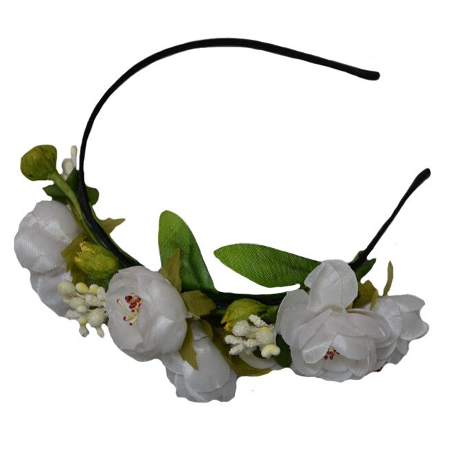 Cordelute, subtiri, cu floricele decorative, D&J Exclusive,alb