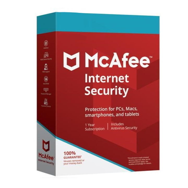 McAfee Internet Security 2020, 3 felhasználó, 1 év