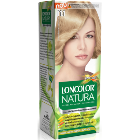 Vopsea de par permanenta Loncolor Natura 11.1 Blond Deschis Cenusiu, 100 ml