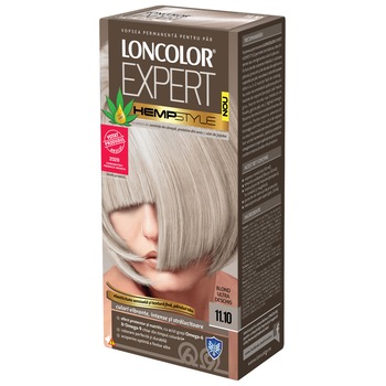 Vopsea de par permanenta Loncolor Expert Hempstyle 11.10 Blond Ultra Deschis, 100 ml Vopsea de par permanenta Loncolor Expert Hempstyle 11.10 Blond Ultra Deschis, 100 ml