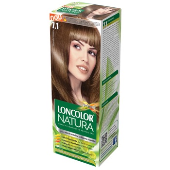Vopsea de par permanenta Loncolor Natura 7.1 Blond Cenusiu, 100 ml Vopsea de par permanenta Loncolor Natura 7.1 Blond Cenusiu, 100 ml