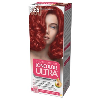 Vopsea de par permanenta Loncolor Ultra 8.66 Rosu Intens Deschis, 100 ml Vopsea de par permanenta Loncolor Ultra 8.66 Rosu Intens Deschis, 100 ml