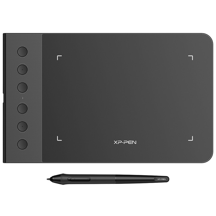 Графичен таблет XP-Pen Star G640S, стилус без батерия, 8192 нива на натиск, съвместим с Android, Windows и Mac OS, 6 x 3,75 инча, черен