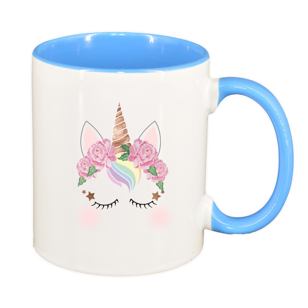 Cana Unicorn, interior albastru, 330ml, D1431