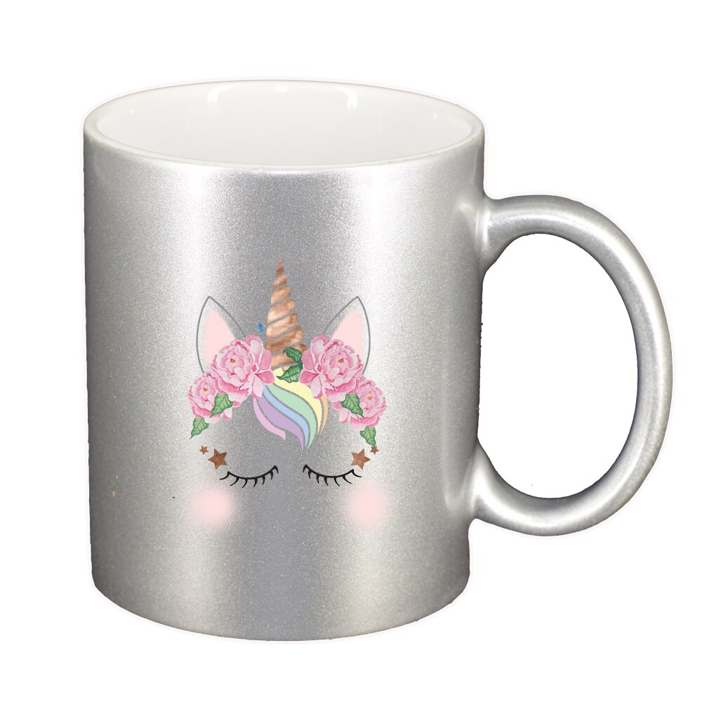 Cana Unicorn, argintiu sidefata, 330ml, D1431