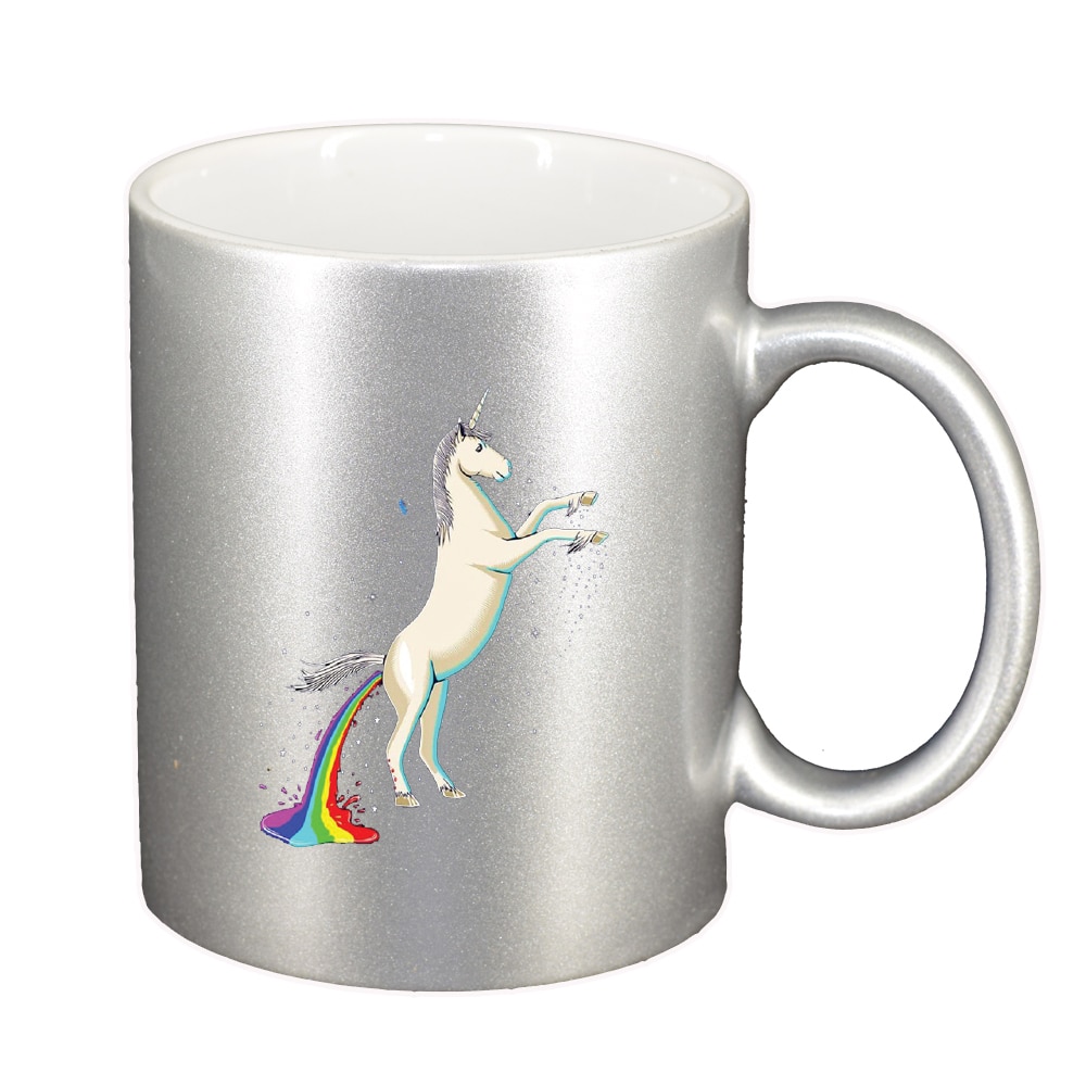 Cana Unicorn - Rainbow, argintiu sidefata, 330ml, D1434