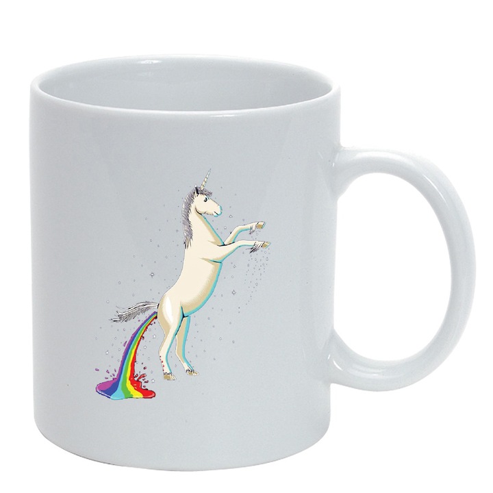 Cana Unicorn - Rainbow, alb, 330ml, D1434